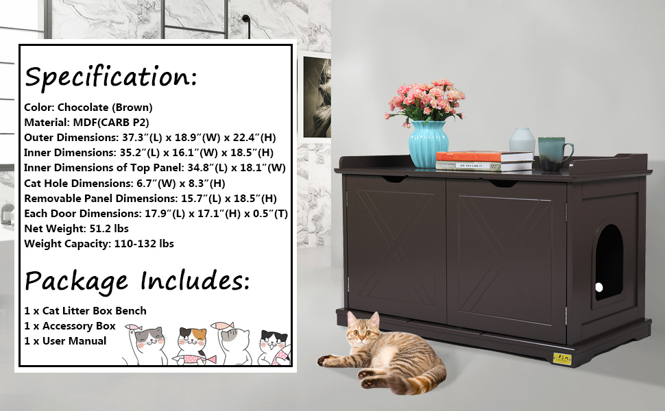 Multifunctional Wooden Cat Washroom Storage Bench Litter Box Cabinet Furniture 07ab0ba5 a348 494d b438 8cdf2e6594e0. CR00970600 PT0 SX970 V1