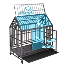 42" Heavy-Duty Metal Dog Kennel Cage Crate w/ Gable Roof 0aaebe1b 8c08 4470 a3ca 147a39f9b9ae. CR00220220 PT0 SX220 V1