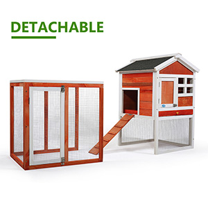 Two-Story Wooden Rabbit Hutch Chicken Coop Indoor Outdoor, Red 0b468f29 f1b2 4018 8b1d e7408879ce89. CR00300300 PT0 SX300 V1