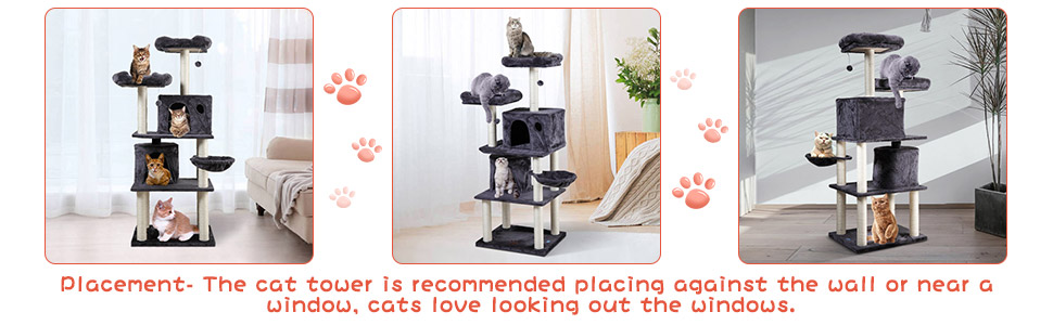 61” Cat Trees and Towers with Scratching Posts Condos Hammock Resting Perch d716e9c8 c55e 418a 8a24 2eed482849c8. CR00970300 PT0 SX970 V1