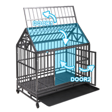 Coziwow 42" Heavy Duty Metal Dog Crate with a Gable Roof, High-End Stylish Dog Crate, 4 360-Degree Rotating Casters, For Small to Large Dog 0aaebe1b 8c08 4470 a3ca 147a39f9b9ae. CR00220220 PT0 SX220 V1