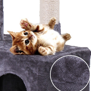 Coziwow 60" Multi-Level Cat Tree Tower Kitten Condo House with Scratching Posts, Gray 0c9f7a66 64a0 4321 9a2c b7198919e495. CR00300300 PT0 SX300 V1