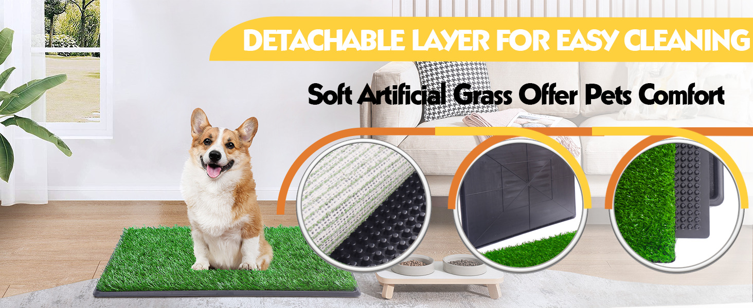 30"×20" Artificial Turf Grass Pee Pad for Dogs, Indoor and Outdoor 1 拷贝 3 3