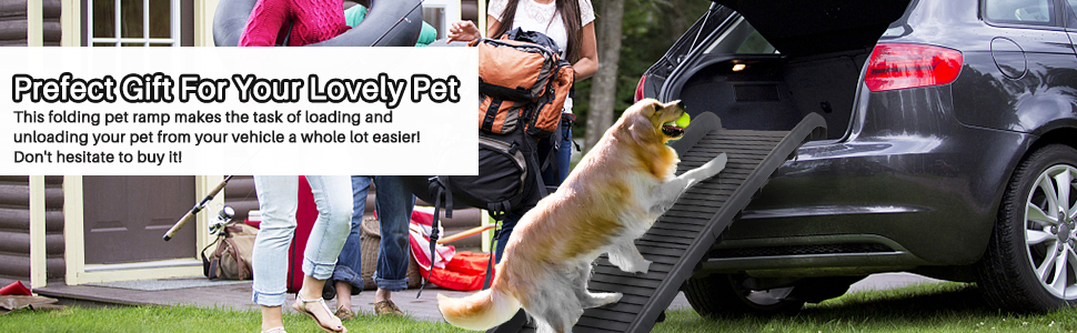 Coziwow Outdoor Portable Folding Pet Dog Ramp For Car With Non-Slip Surface, Rubber Feet, Buckle, Black 26192f3b ca7b 4f05 b145 af5ee441cd13. CR00970300 PT0 SX970 V1