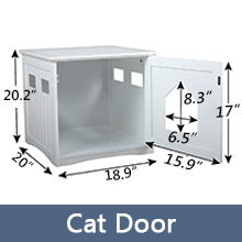 Coziwow 20" H Hideable Wooden Cat Litter Box Enclosure Nightstand w/ Pentagonal Hole, 4 Vents, White 292dce36 7efc 4555 a4ab 75fd742469a1. CR00220220 PT0 SX220 V1