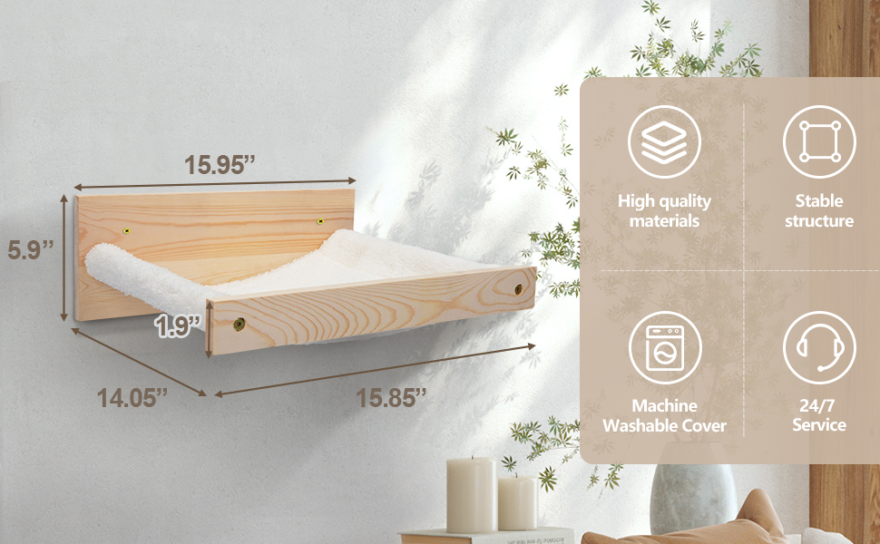Coziwow Wall Mounted Cat Window Perch, Cat Shelf Hammock, Premium Cat Bed, White 38364606 2e1d 43c9 8aa8 35e7f47056e0. CR00970600 PT0 SX970 V1