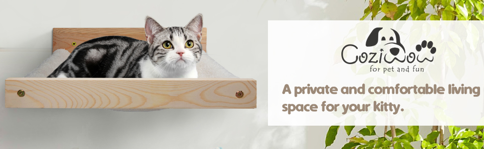 Coziwow Wall Mounted Cat Window Perch, Cat Shelf Hammock, Premium Cat Bed, White 4a09eae0 7b38 4492 8345 dc64f7008773. CR00970300 PT0 SX970 V1