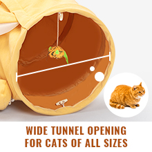 Coziwow Cat Tunnel Bed Hide Tunnel for Indoor Cats with Hanging Scratching Balls, Yellow 4cd99452 d35b 4c0d 8679 3c55cecaac7d. CR00220220 PT0 SX220 V1