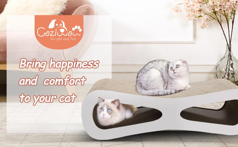 Coziwow Cat Scratcher Cardboard Scratching Pad House Bed Lounge W/ Catnip Powder, Infinity Shape, Curved 8347e172 81c3 496d 9687 85b1a407792c. CR00970600 PT0 SX970 V1