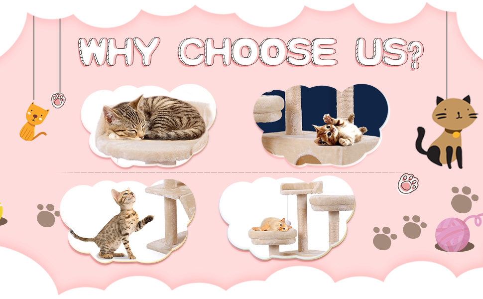 60″H Modern Cat Tree With Scratching Posts, Beige 8c9a06ee 2e04 4c5f 9847 4a14a9fd9b25. CR00970600 PT0 SX970 V1