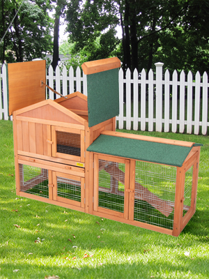 Coziwow 2-Tier Wooden Large Rabbit Hutch Bunny Cage Rooster Run Pen W/Openable Roof, Removable Tray, and Ventilated Mesh, Orange 90cf4a85 7474 46c3 8d0c 8d816a29d70a. CR00300400 PT0 SX300 V1