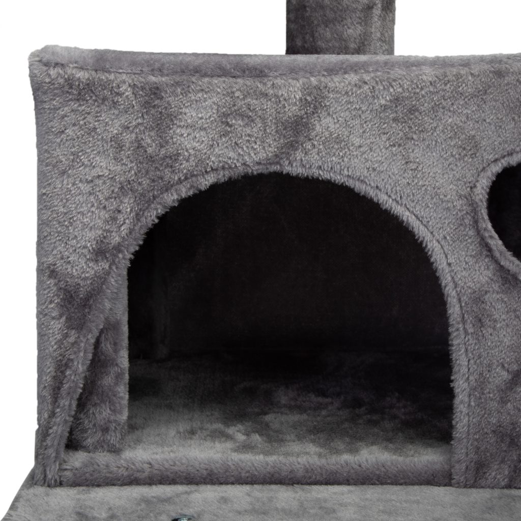 58” Multi-Level Cat Tree with Scratching Posts, Grey CW12A0288 xj6