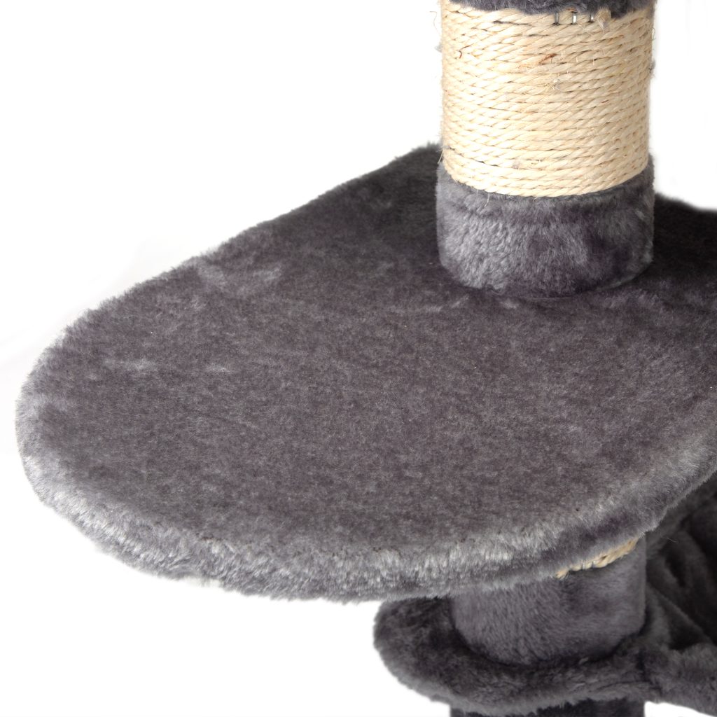 Coziwow 58” Multi-Level Cat Tree Condo House With Scratching Posts, Interactive Balls, Gray CW12A0288 xj8