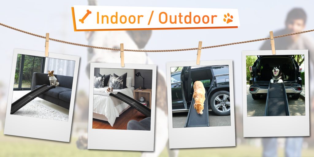 Coziwow 61″L Portable Folding Non-Slip Pet Dog Ramp For Car with Stable Secure Sloping Pads, Water-Proof Sandpaper CW12E0290Demi2000X10004 1