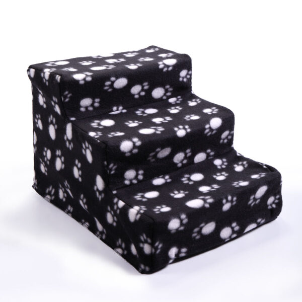 Coziwow 3-Step Dog Stairs|Non-Slip Pet Steps, Black and White CW12H0275 4