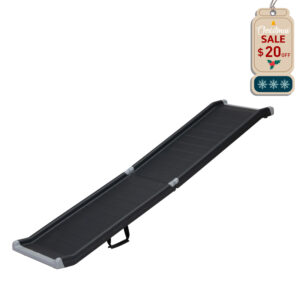 Coziwow 63″ L Portable Foldable Dog Ramp with Non-Slip Surface, Black CW12K0492