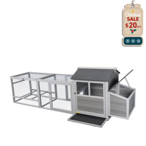 Coziwow Large Chicken Coop Run Backyard Hen Habitat w/ Extra Large Mesh Run CW12L0493