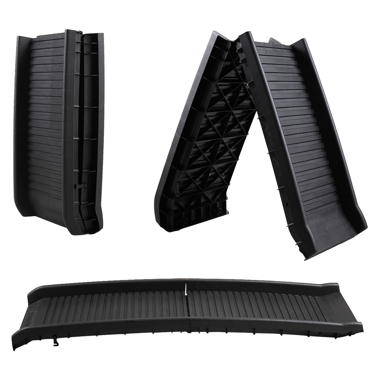 Folding Petdog Ramp With Nonslip Surface,Black- Coziwow