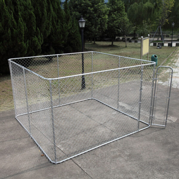 Coziwow 72" H Dog Crates, Large Dog Kennel, Chain-link Yard Dog Playpen, Silver CW12P0280 45