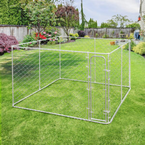 Coziwow 72" H Large Heavy Duty Outdoor Dog Fence, Dog Crates, Chain-link Yard Dog Playpen, Silver CW12P0280zt 2000x20008 1