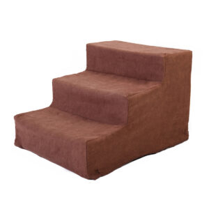 Coziwow 3-Step Dog Stairs|Non-Slip Pet Steps, Brown CW12R0191 10