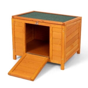 24″L Wooden Rabbit Hutch, Pet House for Cat Chicken Guinea Pig, Outdoor/Indoor, For 1 Pet CW12R0245 4 1