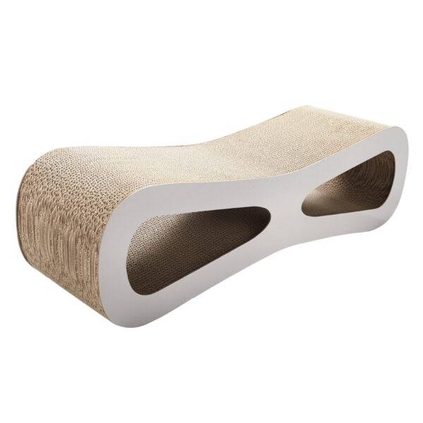 Infinity Shape Cat Scratching Lounge With Catnip, Natural Wood Color CW12X0322 9