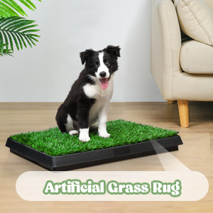 Coziwow Artificial Dog Grass Mat Potty Grass Toilet Trainer, Easy Cleaning Grid Tray with Drawer, ABS Material DM 20220527153110 004