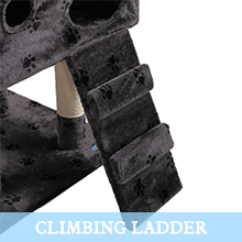 Coziwow 67" Multi-Level Cat Tree Tower Kitten Condo House with Scratching Posts, Grey with Paw Print DM 20220527165444 006 1