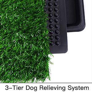 Coziwow 3-Tier Artificial Turf Grass for Pet Dogs Indoor and Outdoors, Realistic Fake Grass for Dogs' Potty Training Area Patio Lawn Decoration DM 20220530115325 003
