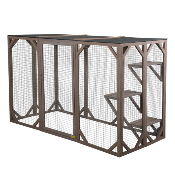 Coziwow Large Wooden Catio Outdoor Cat Enclosure Pet Playhouse Playpen DM 20220530140920 001