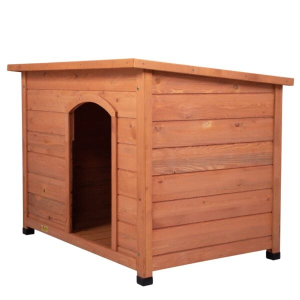 Wooden Doghouse Waterproof Dog Kennel with Flip-up Roof and Removable Floor DM 20220530172554 001