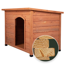 Wooden Doghouse Waterproof Dog Kennel with Flip-up Roof and Removable Floor DM 20220530173458 001