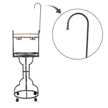 Coziwow 72" Wood Parrot Perch Playstand Bird Stand with Stainless Steel Tray DM 20220531152506 001