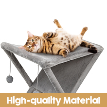 Coziwow 26" X-Frame Foldable Cat Tower Tree Climber, Double-Deck Pet House Bed with Scratcher, Gray DM 20220531162355 001
