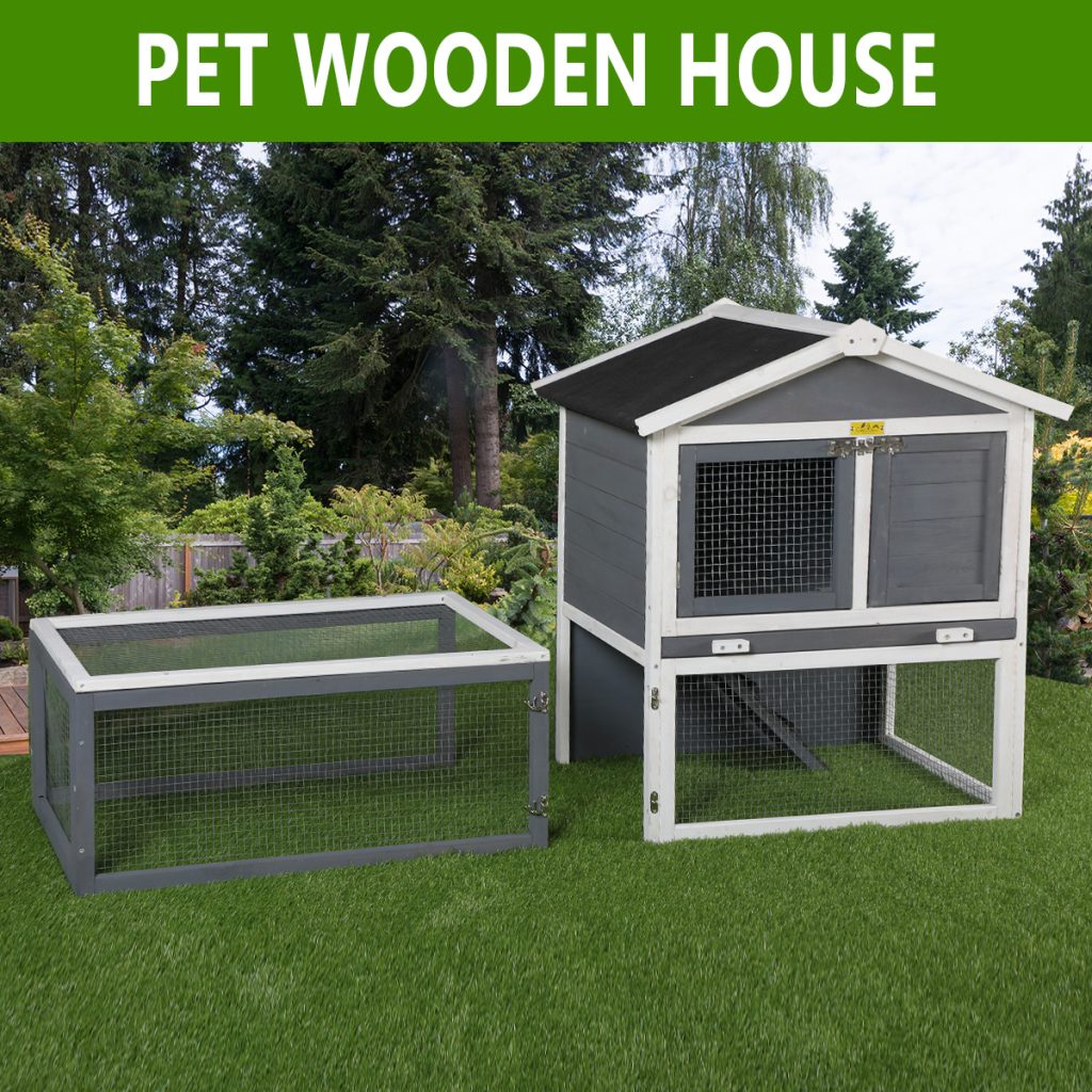 Wooden Pets Crate House Rabbit Bunny Cage Habitat Chicken Coop DM 20220606153534 001