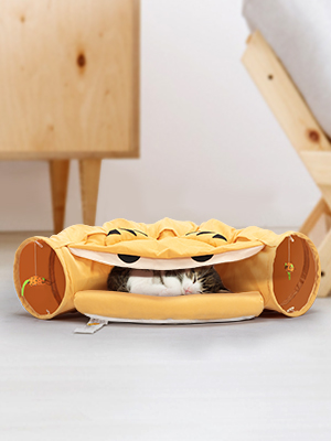 Coziwow Cat Tunnel Bed Hide Tunnel for Indoor Cats with Hanging Scratching Balls, Orange b92bd758 0bae 46ef a7f1 5493f9ca13a1. CR00970600 PT0 SX970 V1 1