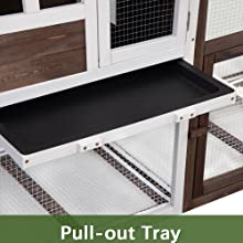 Coziwow 2-Story Wooden Rabbit Hutch, Indoor and Outdoor Bunny Cage Chicken Coop W/ Pull Out Tray, Brown c24d1a43 f45f 43d4 a539 59e416ba9407. CR0010011001 PT0 SX220 V1