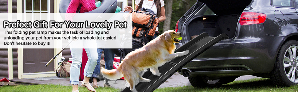 Coziwow 61″L Portable Folding Non-Slip Pet Dog Ramp For Car with Stable Secure Sloping Pads, Water-Proof Sandpaper e255b91c 13f2 4f39 8889 7948982874d8. CR00970300 PT0 SX970 V1
