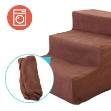 Coziwow Luxury 3-Step Pet Dog Stair Climber with Sturdy Frame, Washable Removable Slipcover, Brown e514b928 f55c 42c8 9411 7c246073909f. CR00220220 PT0 SX220 V1