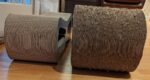 Infinity Shape Cat Scratching Lounge With Catnip, Natural Wood Color photo review