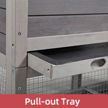 Coziwow 57"L Wooden 2-Story Rabbit Hutch Chicken Coop W/Waterproof Roof and Removable PVC Tray, Gray fe7cd243 27a0 4169 ab60 1392587724de. CR00220220 PT0 SX220 V1 rabbit hutch