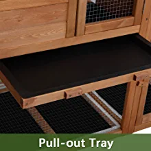 Coziwow 2-Story Wooden Rabbit Hutch, Indoor And Outdoor Bunny Cage Chicks Coop W/ Leak-Proof Tray and 2 Removable PVC Layers, Orange fefda200 f297 42cb 93b5 a4d0128efa2a. CR0010011001 PT0 SX220 V1