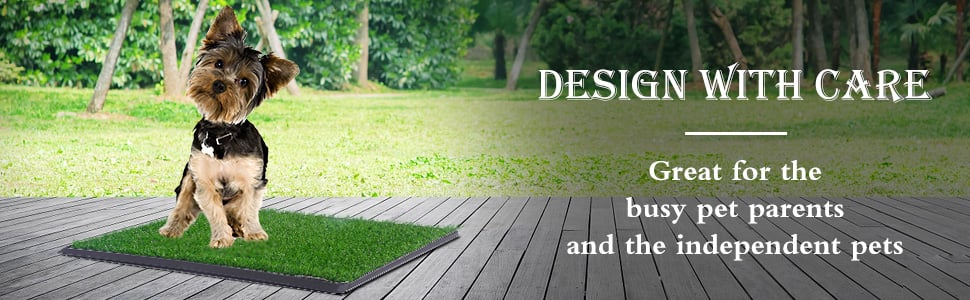 Coziwow 25"×20" Dog Potty Training Grass Pad for Apartments sdfdsf