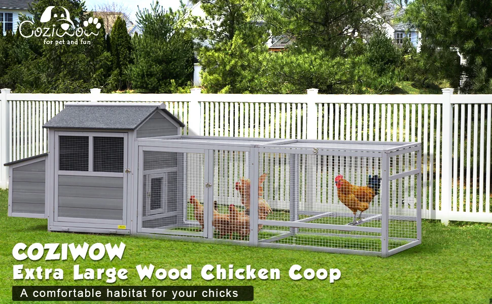 Coziwow Large Chicken Coop Run Backyard Hen Habitat w/ Extra Large Mesh Run 094565cc 48cc 43bd b7e6 1c58a014c89d. CR00970600 PT0 SX970 V1