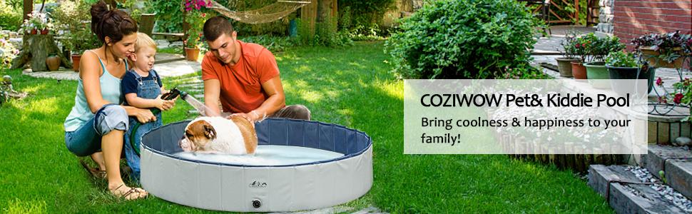 Coziwow Pet Dog Portable Foldable Bathing Tub, Multifunctional Pet Bath Swimming Pool, Indoor and Outdoor, Medium 47 Inches, Grey and Blue, PVC+MDF 1aa1396e 8657 42a8 96ac 062f15c24696. CR00970300 PT0 SX970 V1