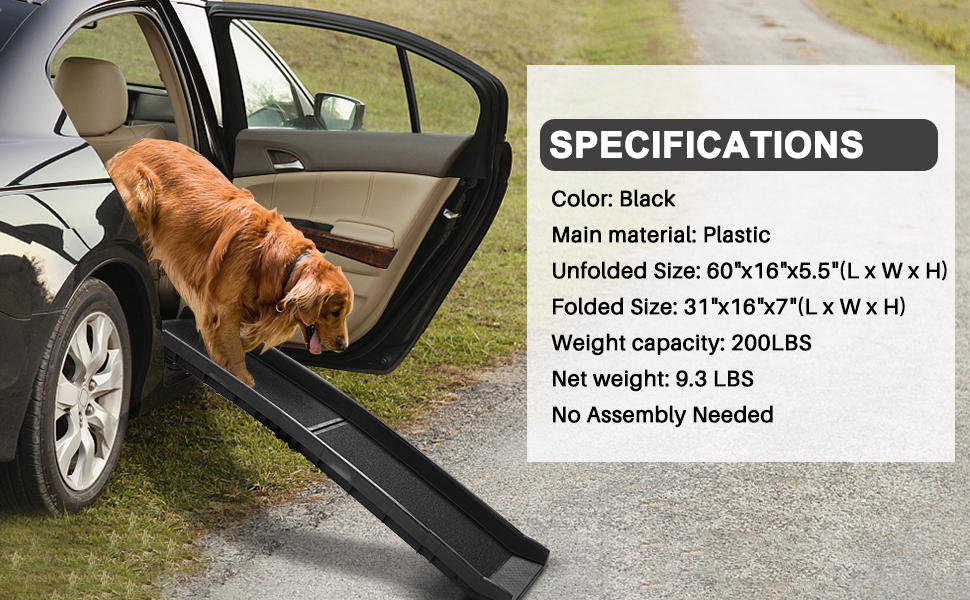 Coziwow Petsafe Portable Folding Dog Ramp Non Slip Safety Dog Stairs Pet Ramp for Cars and Trucks, Black 27d2bca5 c978 4b94 9cb8 461f5501ae7e. CR00970600 PT0 SX970 V1