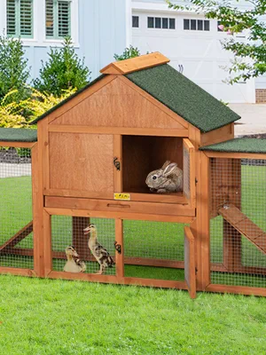Coziwow 84"L Extra-Large Wooden Rabbit Cage With Double Runs, Orange 28d7c27c ac2a 45ad b6e2 2c2bdbedea36. CR00300400 PT0 SX300 V1