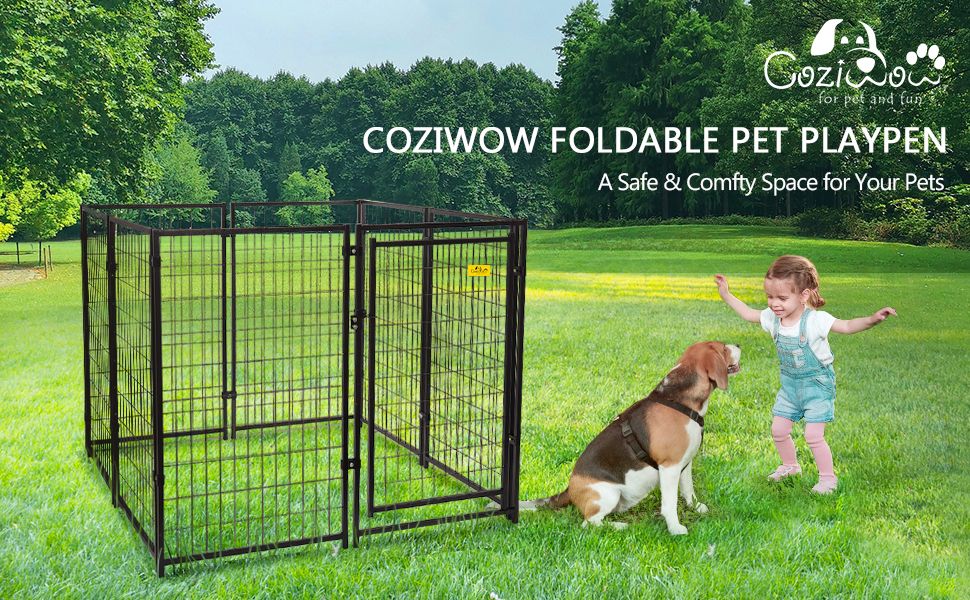 Coziwow 47" 8 Panels Puppy Playpen, Foldable Outdoor Dog Fence, Heavy Duty Metal Exercise Pet Fence 310dd915 453f 45b8 a4f2 a954232babbf. CR00970600 PT0 SX970 V1