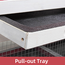 Coziwow Wooden 2 Story Rabbit Hutch Animal Pet Cage with Waterproof Roof, Pull Out Tray and UV Resisting Panels, Red+White 5adfb881 e8e3 40ff a063 950cd58f804e. CR00220220 PT0 SX220 V1